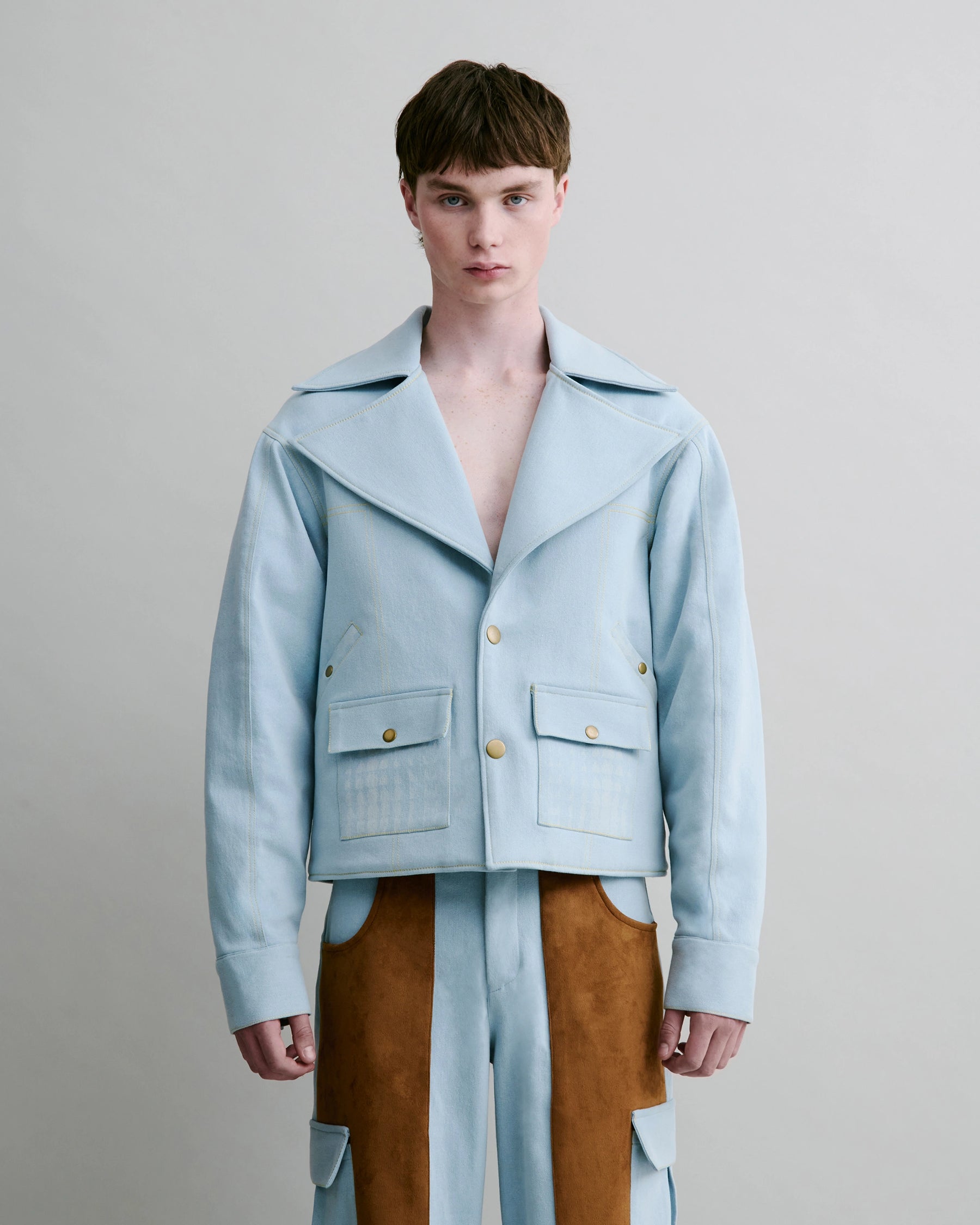 Stonewashed Quilted Blazer