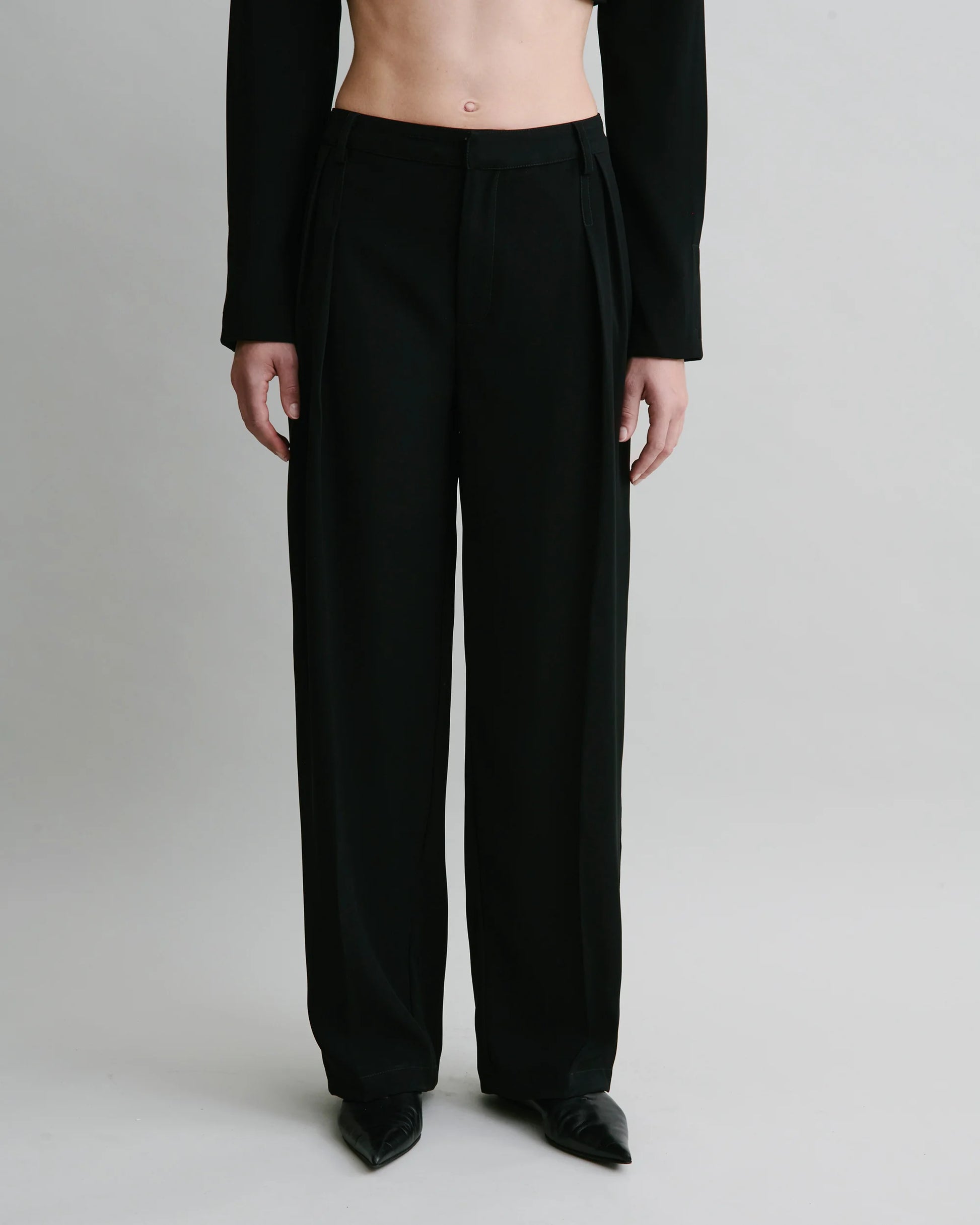 Double Pleat Suit Trousers