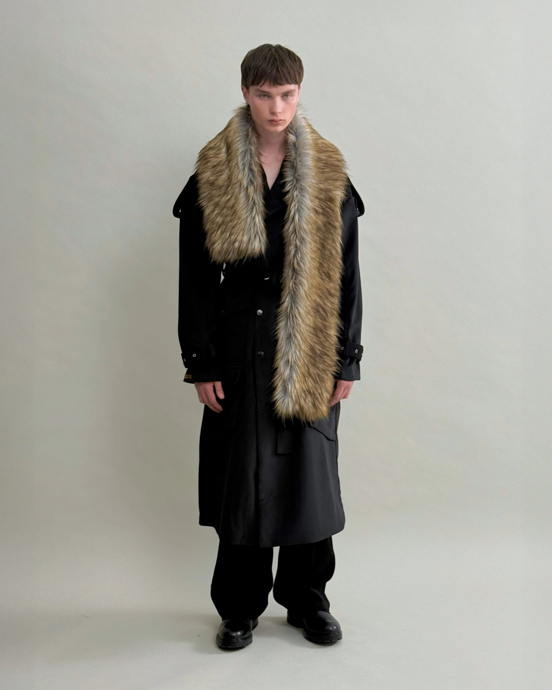 Quilted Faux Fur Scarf