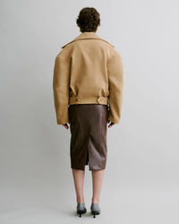 Panelled Midi in Faux Leather