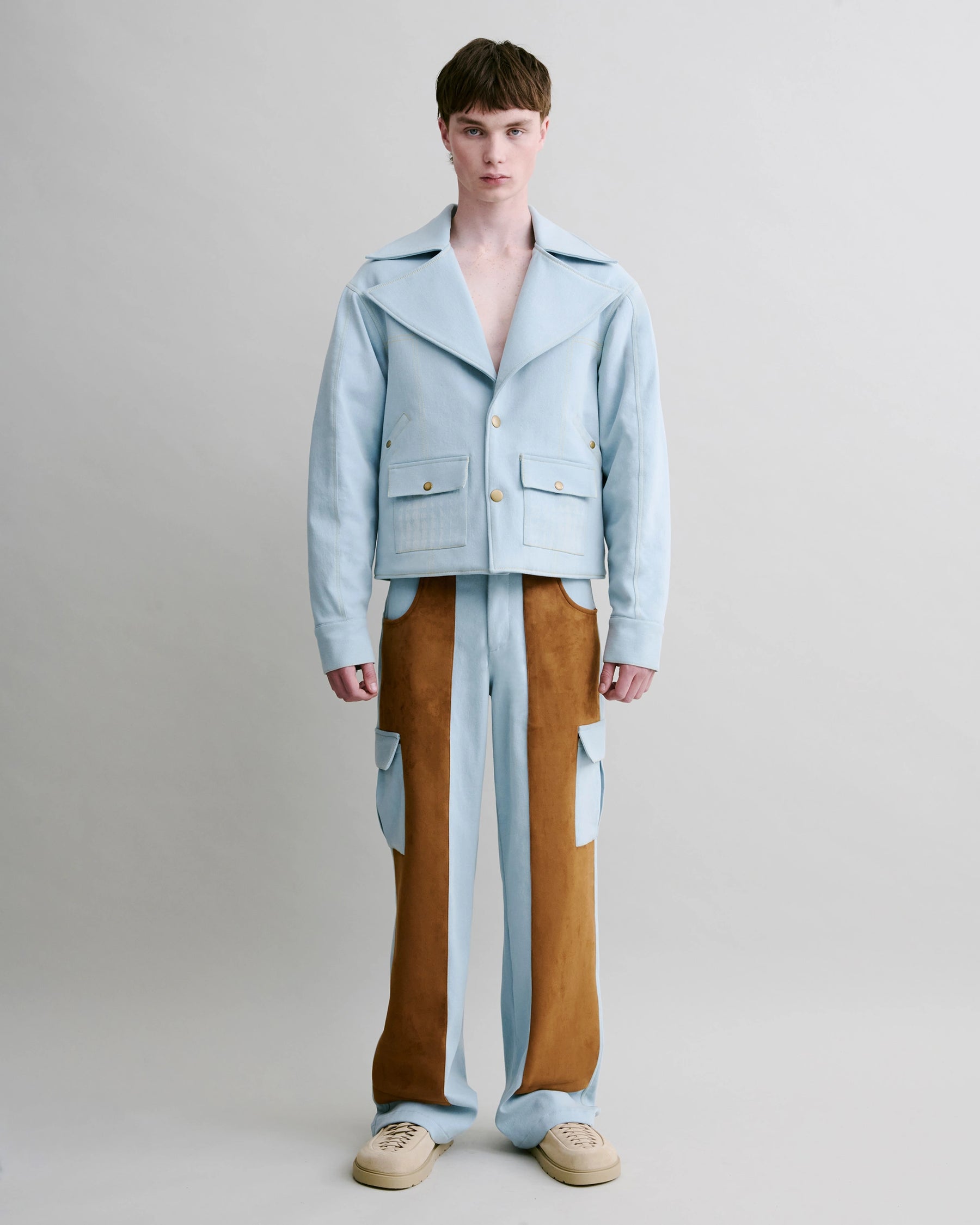 Stonewashed Quilted Blazer