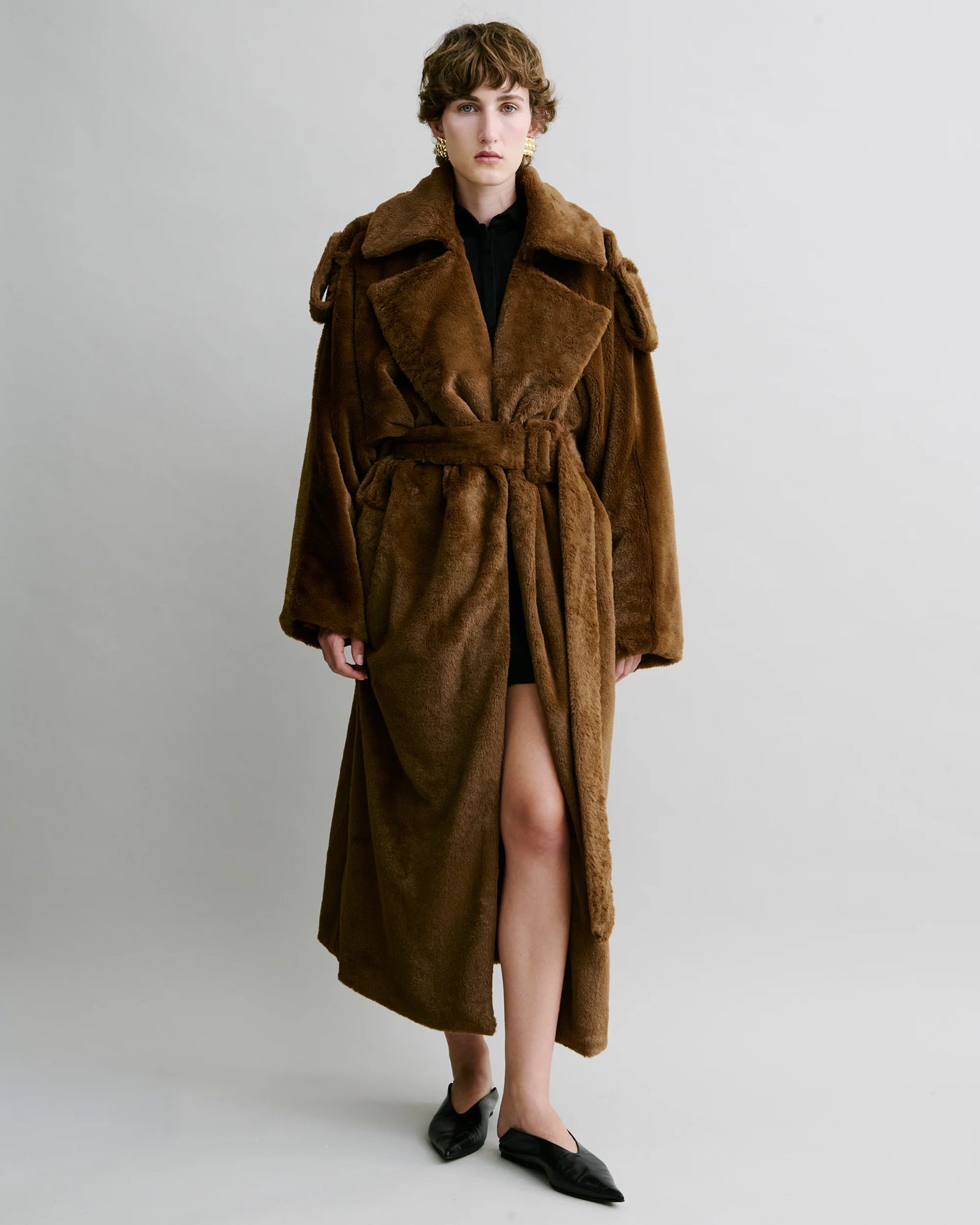 Plush Wrap Overcoat