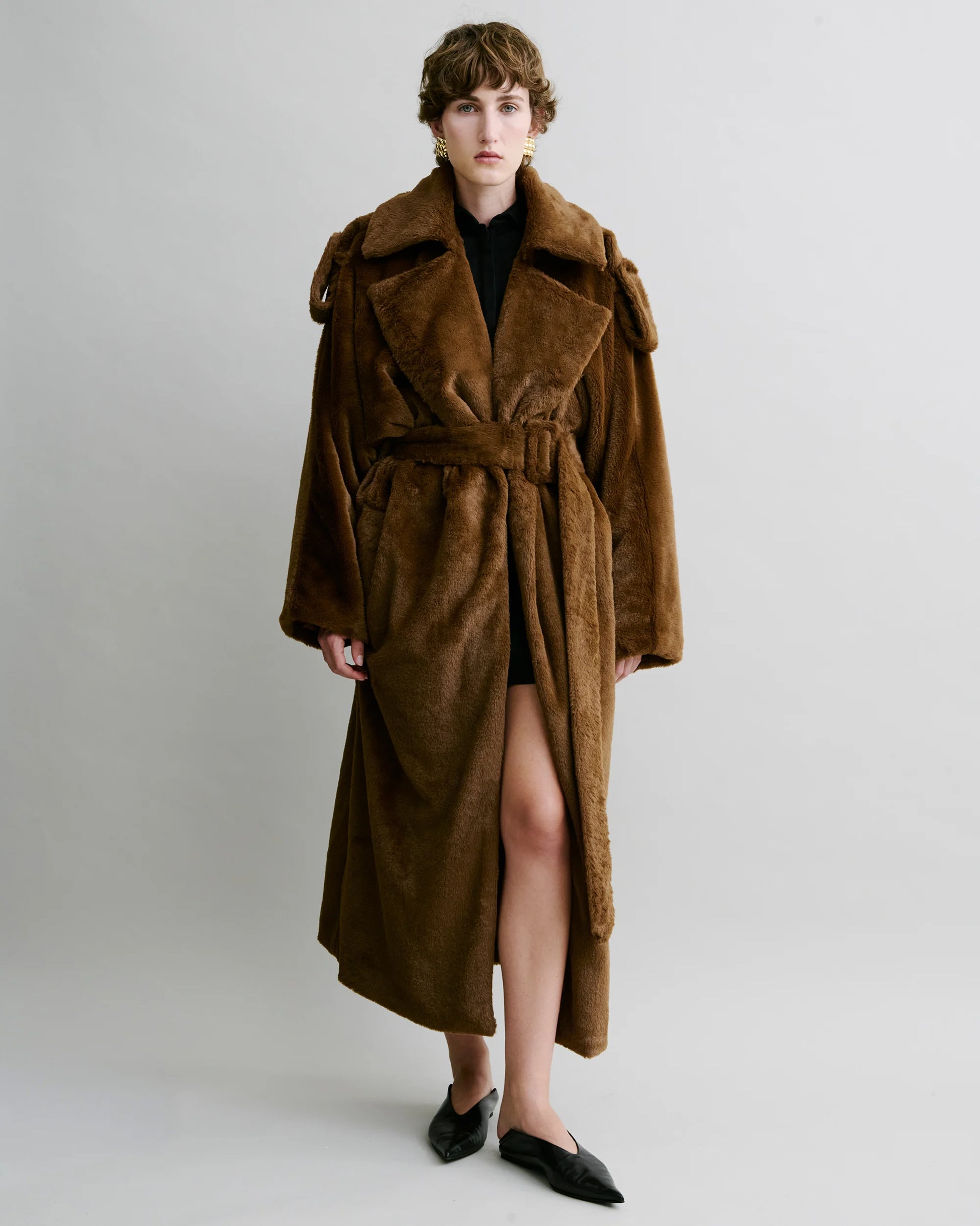 Plush Wrap Overcoat