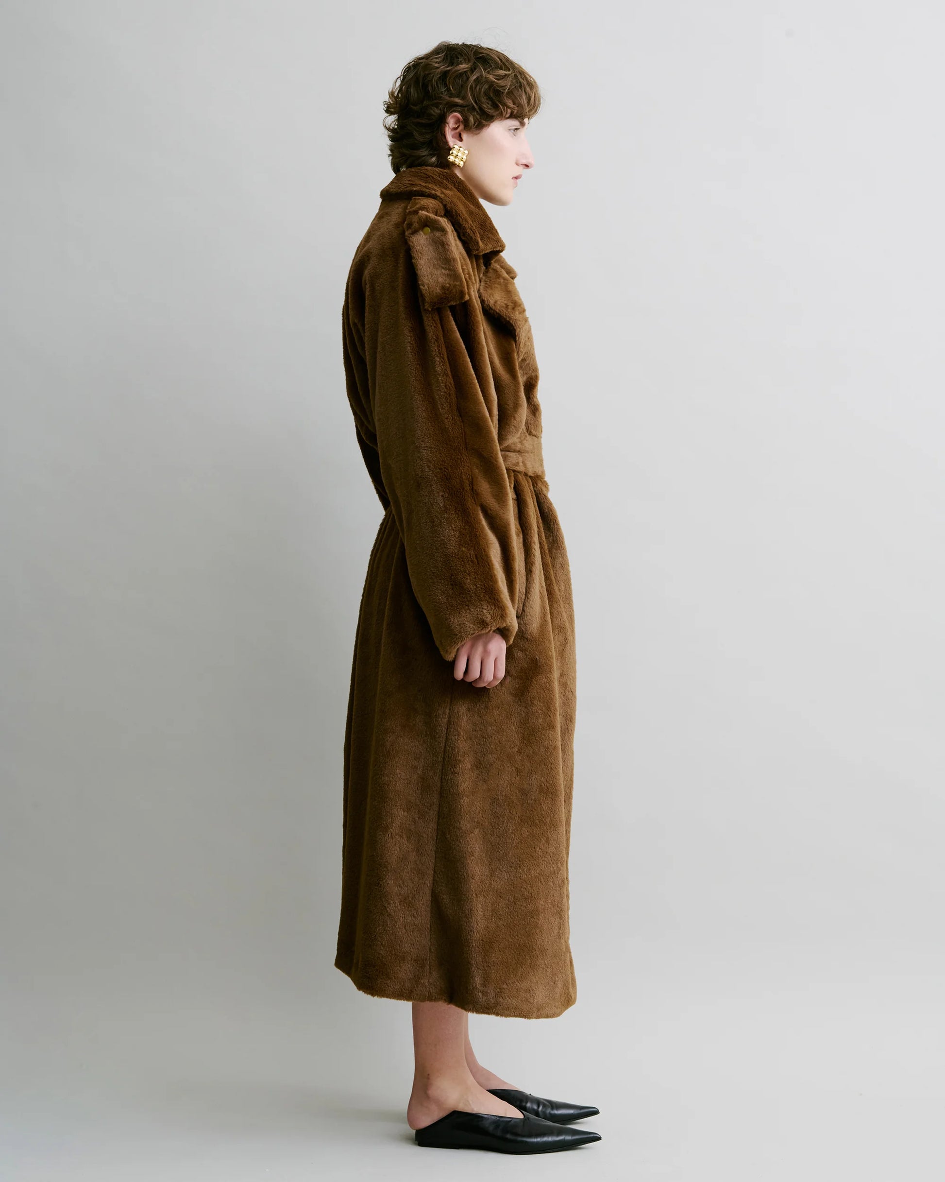 Plush Wrap Overcoat