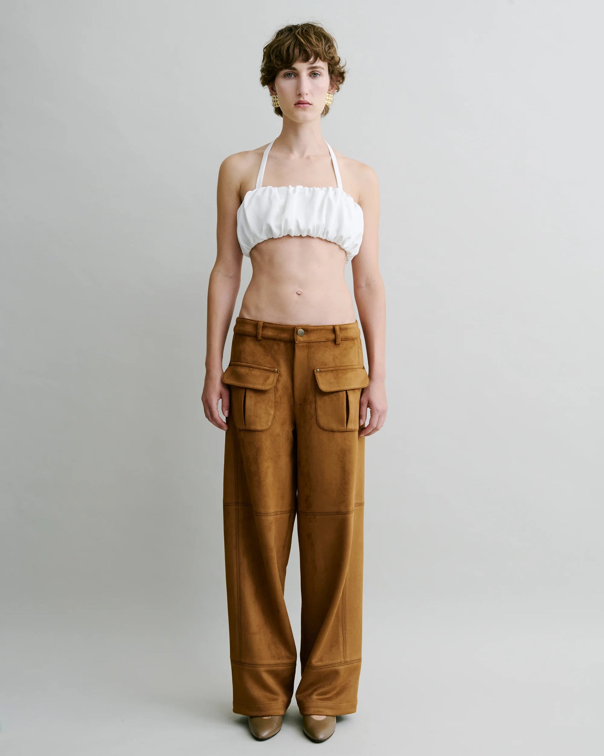 Panelled Suede Trousers