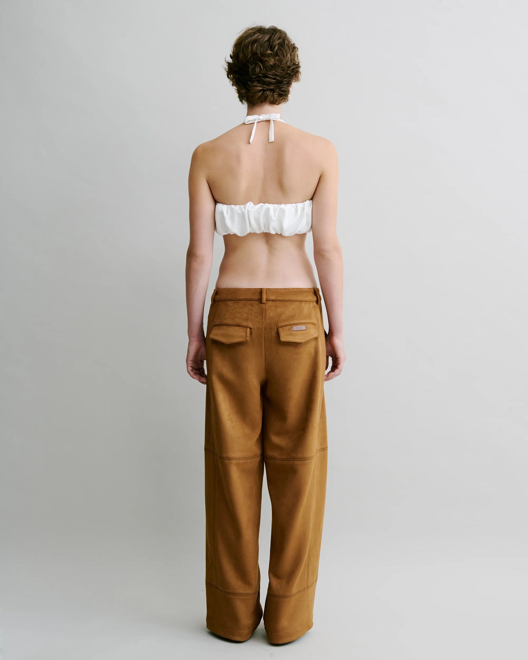Panelled Suede Trousers