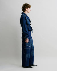 Graphic Peplum Trench