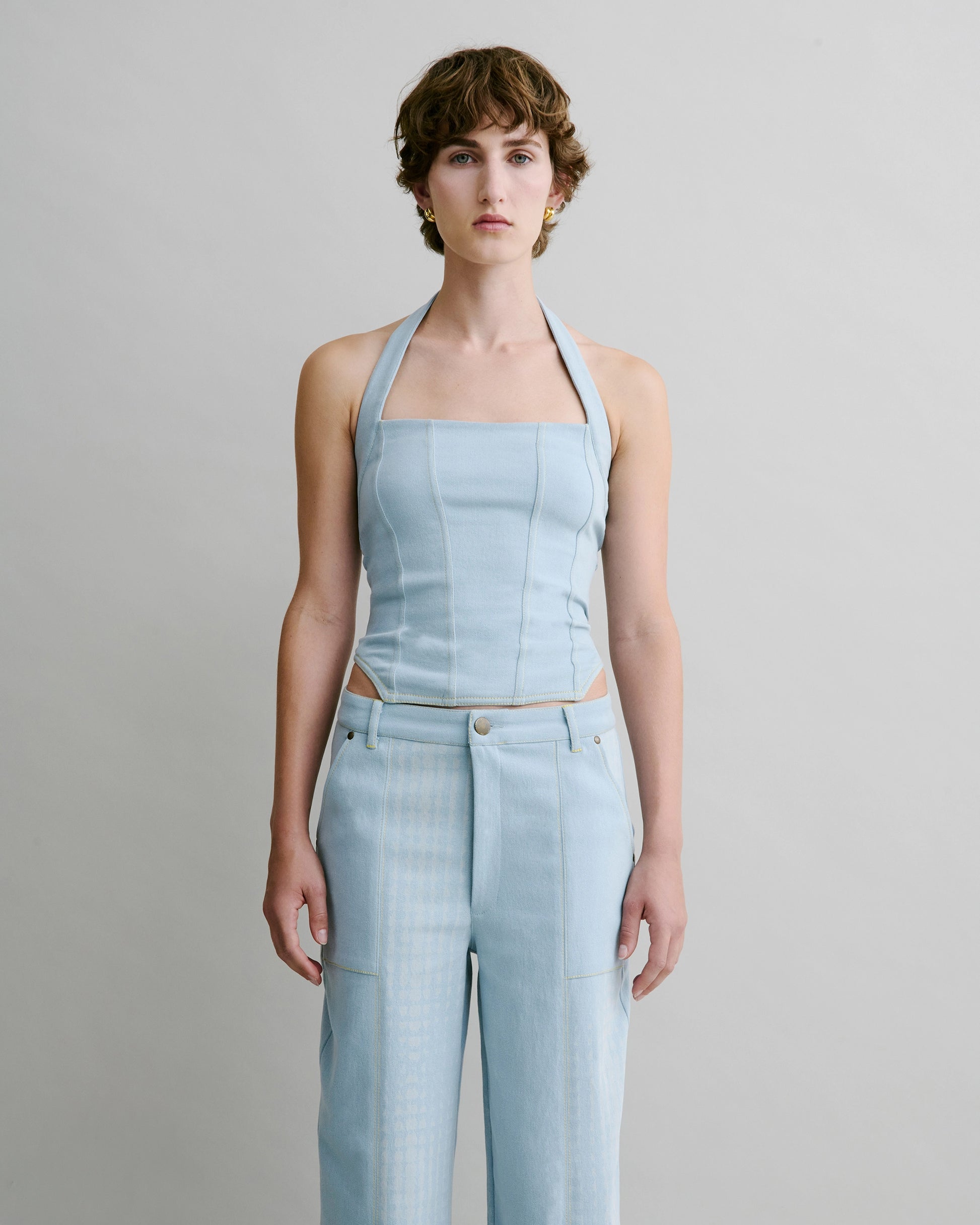 Panelled Denim Trousers