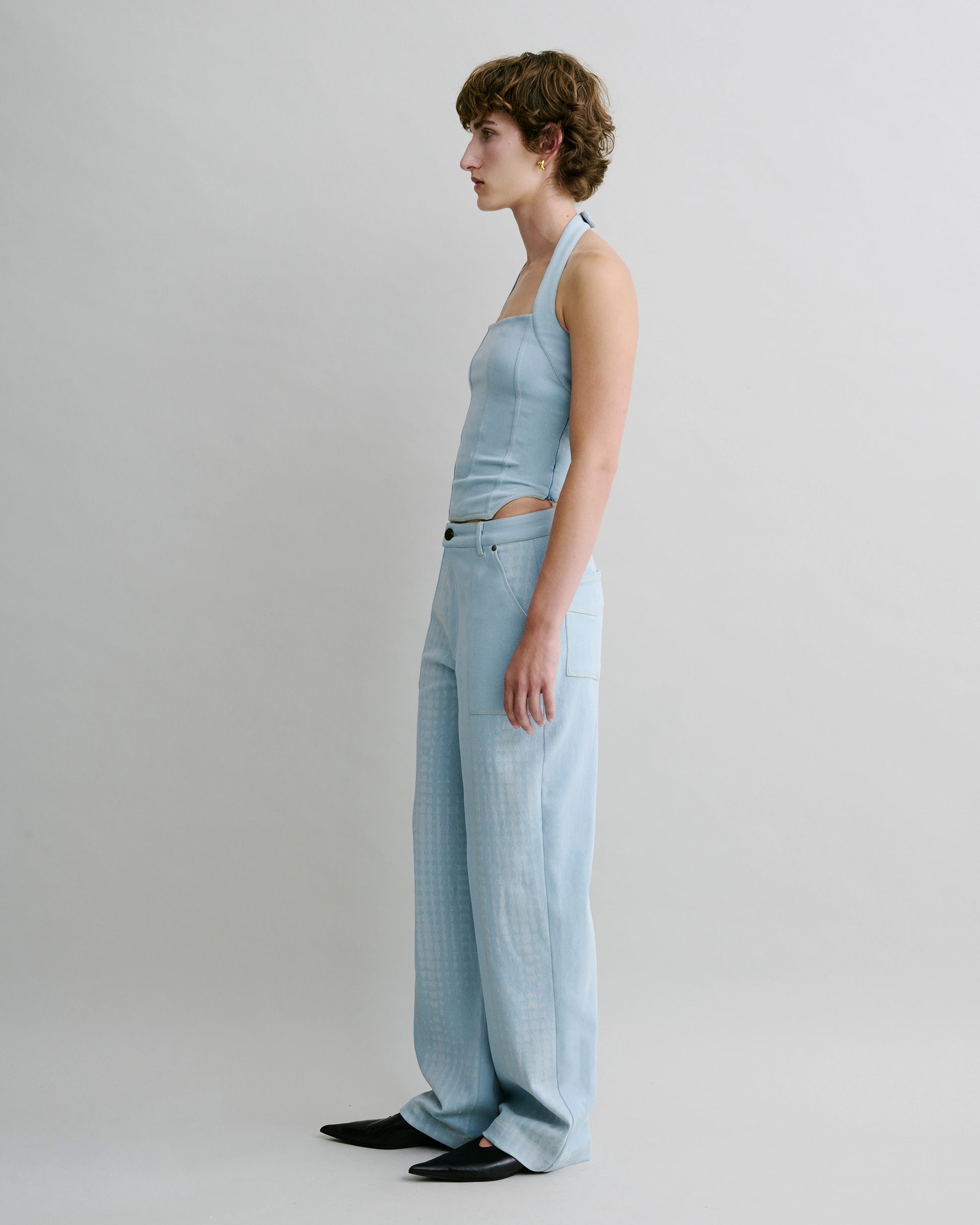 Panelled Denim Trousers