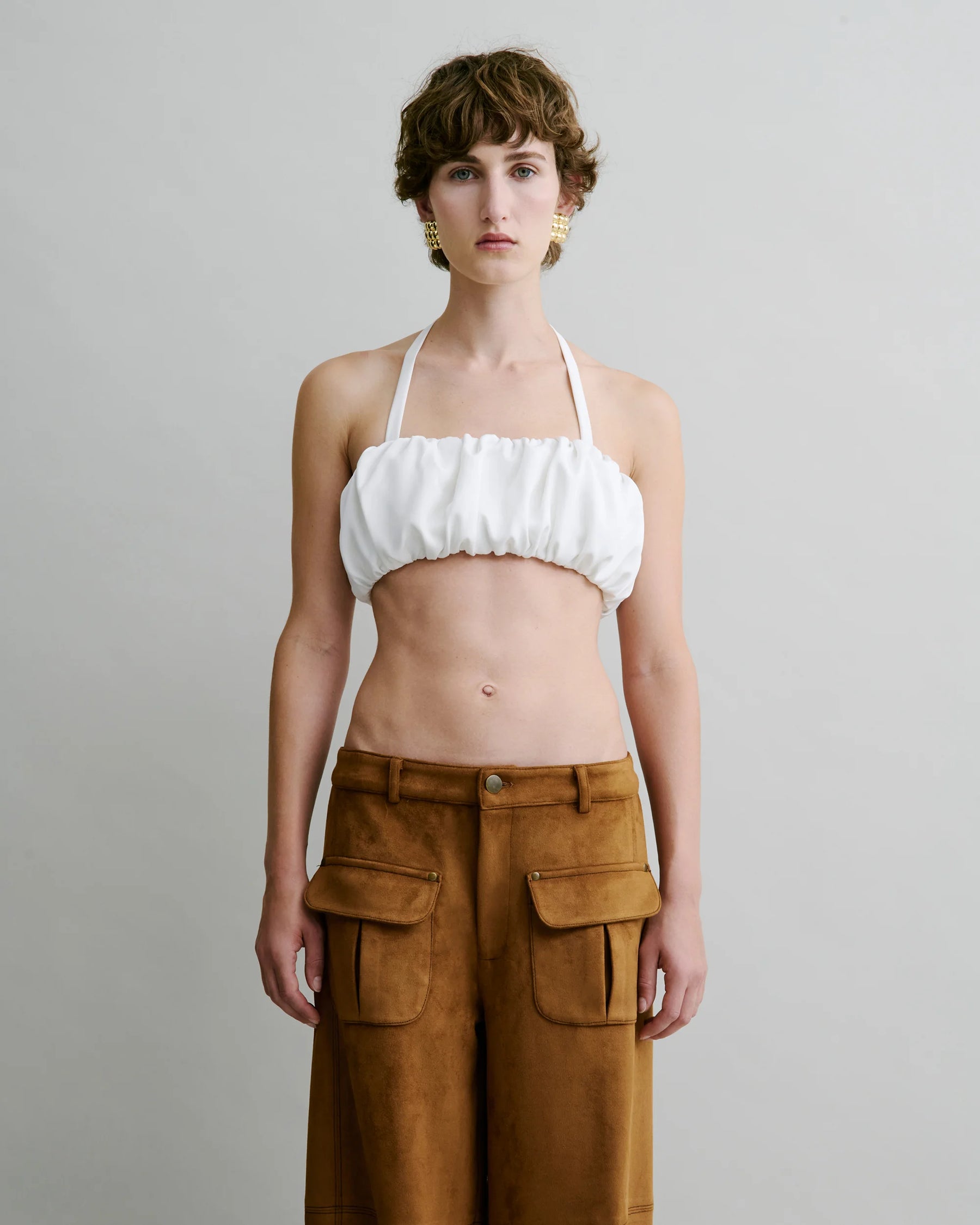 Panelled Suede Trousers